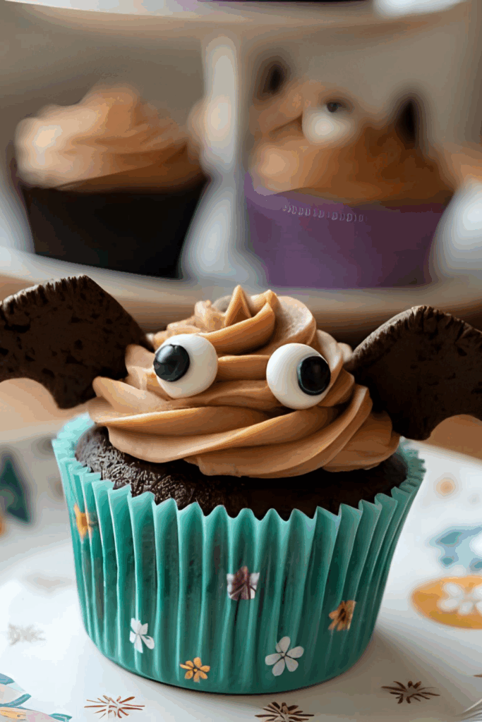 Fledermaus Cupcakes für Halloween – schaurig-süße Muffins mit Bat-Flügeln Beitragsbild