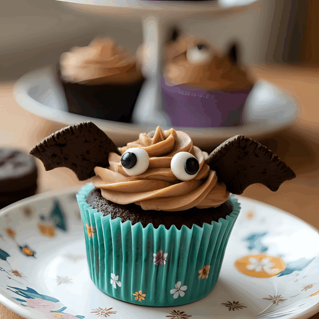Fledermaus Cupcakes für Halloween – schaurig-süße Muffins mit Bat-Flügeln
